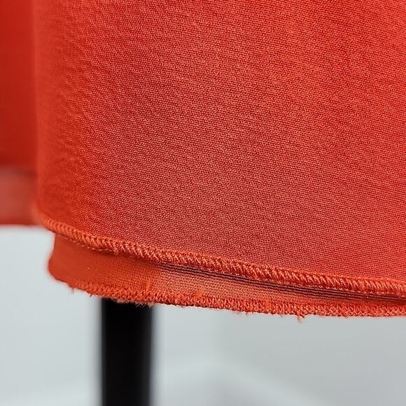 Alice + Olivia Fierra Red Orange Silk Racerback Mini Dress MINOR FLAWS Size S - Picture 6 of 15